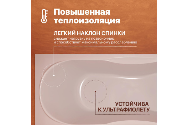 Акриловая ванна DIWO Ярославль 170x70 см, с каркасом