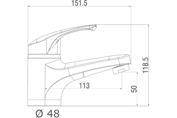 Смеситель для раковины DIWO Коломна KL-04cr