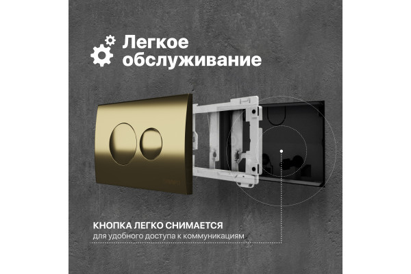Кнопка смыва DIWO 7315 золотая