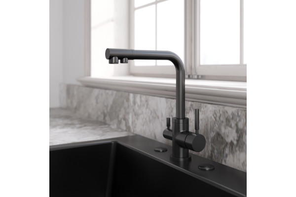 Смеситель для кухни Domaci Равенна DCB 3003N черный