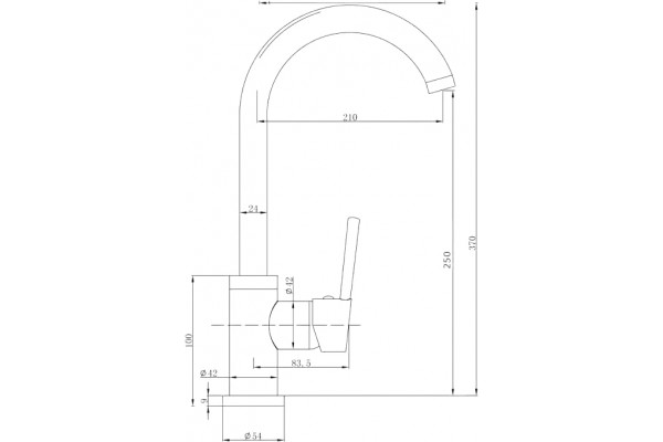 Смеситель для кухни Domaci Равенна DCB 3004 золото