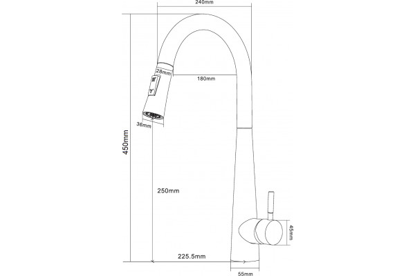 Смеситель для кухни Domaci Равенна D99-007b