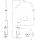 Смеситель для кухни Domaci Ливорно 33033-476/1BG-IG11