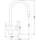 Смеситель для кухни Domaci Равенна DCB 3015 сатин, с гибким изливом