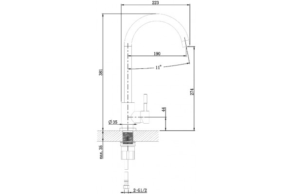 Смеситель для кухни Domaci Равенна TR-03ni