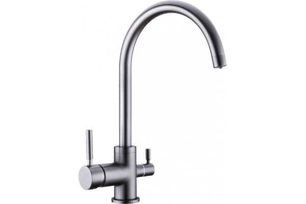 Смеситель для кухни Domaci Равенна DCB 3007 черный металлик