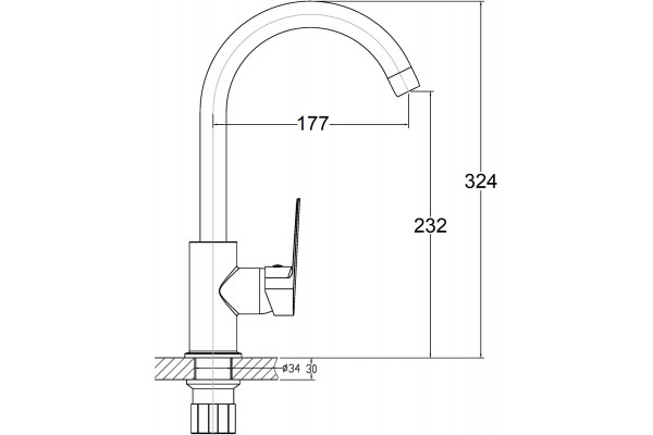 Смеситель для кухни Domaci Равенна ND-05cr