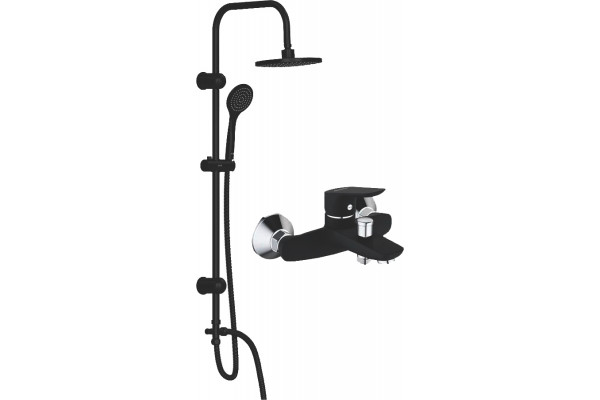 Душевая стойка Dorff Comfort D0708010BL со смесителем