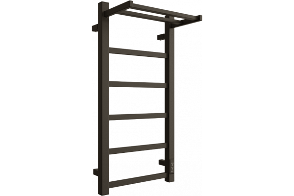 Полотенцесушитель электрический Двин Fj Plaza Neo 80/40 чёрный матовый, с полкой