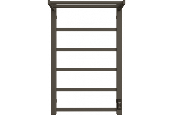 Полотенцесушитель электрический Двин Fj Plaza Neo 80х50, графит, с полкой
