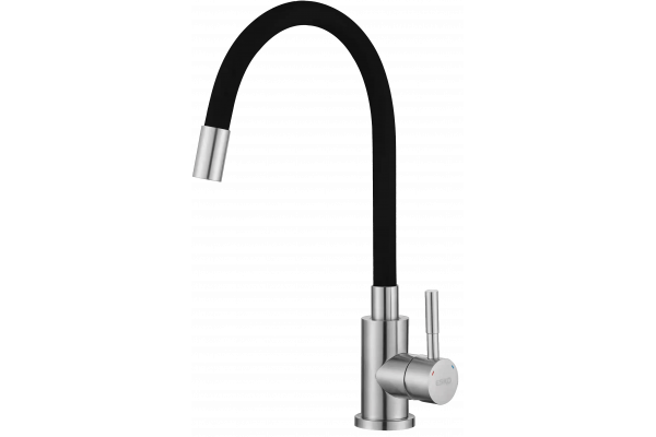 Смеситель для кухни ESKO Snake K44 B, хром, черный, с гибким изливом