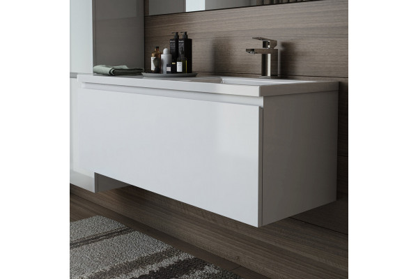 Тумба с раковиной Эстет Dallas Luxe 130 подвесная, 1 ящик, R