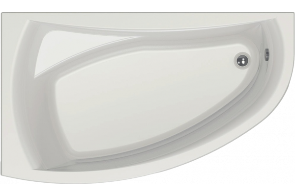 Акриловая ванна EUROLUX Como L 170x100 см, угловая, с каркасом, асимметричная