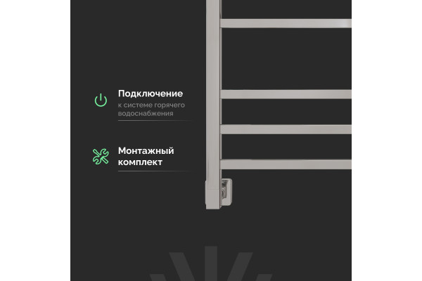 Полотенцесушитель водяной EWRIKA Деметра LP 60х50, хром