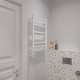 Полотенцесушитель электрический EWRIKA Кассандра PI 70x50 L, белый, матовый, лесенка, с терморегулятором