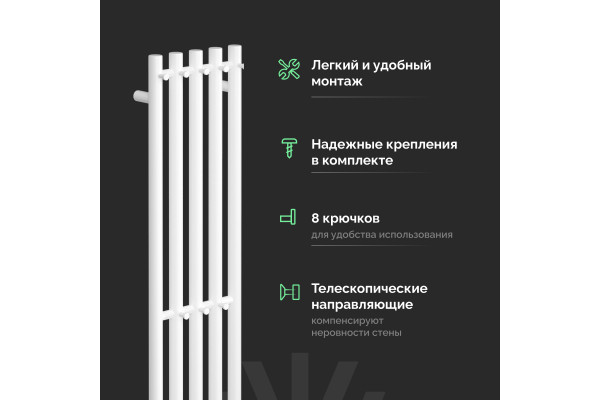 Полотенцесушитель электрический EWRIKA Пенелопа Х5 120 белый