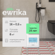Комплект теплого пола EWRIKA MAT EWR 150-8 с терморегулятором ТЕП51Б белым, электронным