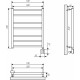 Полотенцесушитель электрический EWRIKA Кассандра Pg 60x50 R, белый