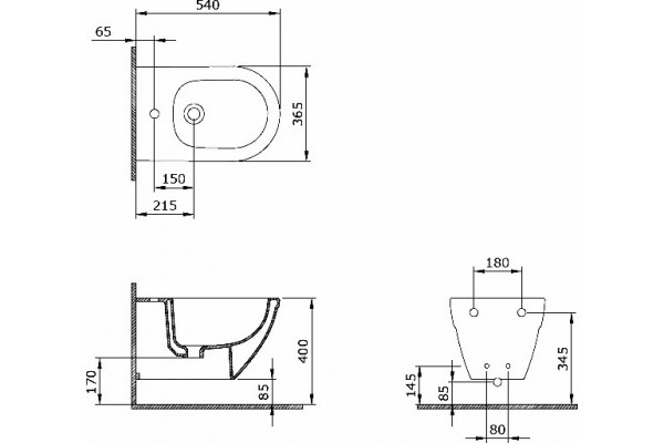 Комплект Унитаз подвесной BOCCHI Taormina Arch 1012-001-0129 белая + Крышка A0302-001 с микролифтом, глянцевая белая + Инсталляция EWRIKA ProLT 0026-2020 + Кнопка 0040 хром матовый + Биде подвесное + Инсталляция AlcaPlast A105 /1120