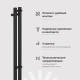 Полотенцесушитель электрический EWRIKA Пенелопа P2 140 черный
