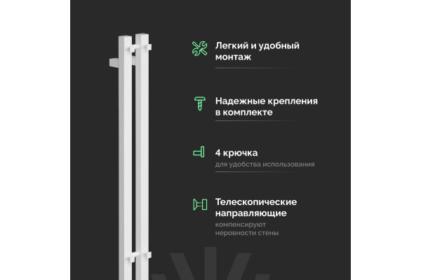 Полотенцесушитель электрический EWRIKA Пенелопа P2 140 белый