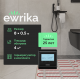 Комплект теплого пола EWRIKA MAT EWR 150-4 с терморегулятором ТЕП51Ч черным, электронным