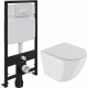 Комплект  Унитаз подвесной IDDIS Blanco BLARDSEi25 безободковый, с микролифтом + Система инсталляции для унитазов EWRIKA ProLT 0026-2020 + Кнопка смыв