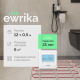 Комплект теплого пола EWRIKA MAT EWR 150-6 с терморегулятором ТЕП51Б белым, электронным