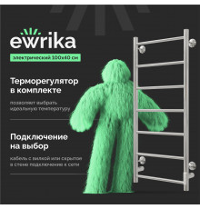 Полотенцесушитель электрический EWRIKA Сафо PN 100x40, хром