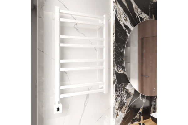 Полотенцесушитель электрический EWRIKA Кассандра Pg 80x50 L, белый