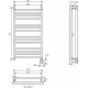 Полотенцесушитель электрический EWRIKA Кассандра Pt 90x50 R, белый