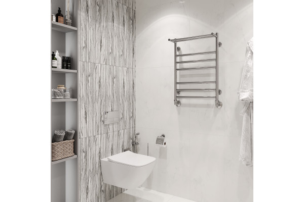 Полотенцесушитель водяной EWRIKA Гелла Х7 50х80 с полкой, хром