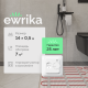Комплект теплого пола EWRIKA MAT EWR 150-7 с терморегулятором ТЕП7026 белым, механическим
