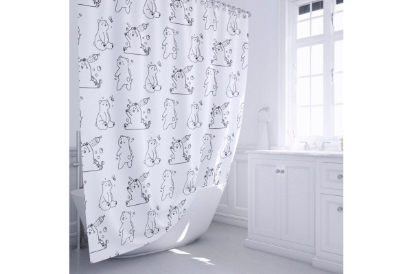 Штора для ванной Fixsen Teddy Wash FX-1505 180x200