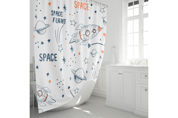 Штора для ванной Fixsen 2500 Space FX-2508 180x200