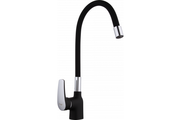 Смеситель для кухни Frap F4453-04 с гибким изливом, черный