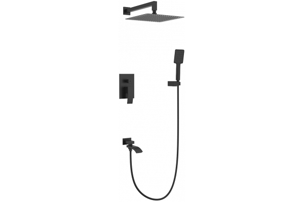 Душевой комплект Gappo G07-6 G7107-6 С ВНУТРЕННЕЙ ЧАCТЬЮ, черный