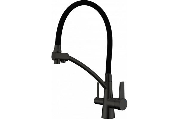Смеситель для кухни Gappo G4398-16, с гибким изливом, черный