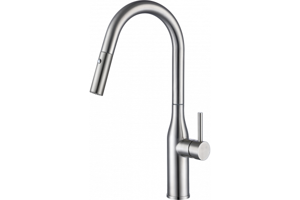Смеситель для кухни Gappo G4398-45 с выдвижным изливом, сатин