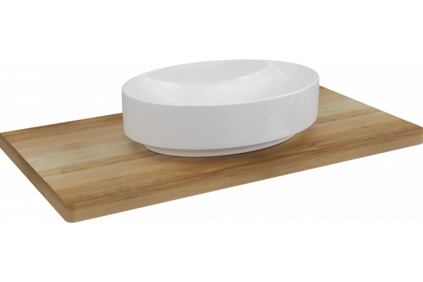 Столешница с раковиной Geberit 100, светлая, с раковиной Geberit Variform 55