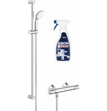Термостатический смеситель Grohe Precision Flow 34842000, + средство для металлических поверхностей Grohe Grohclean 48166000 500 мл