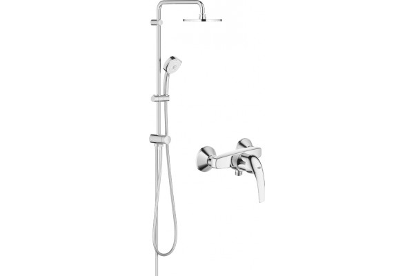 Душевая стойка Grohe BauCurve 27394002 + Смеситель для душа Grohe BauCurve 23631000