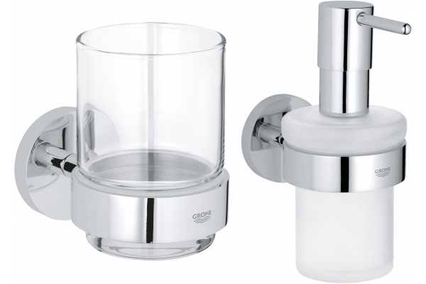 Набор Grohe Essentials Стакан 40447001 +, Дозатор 40448001