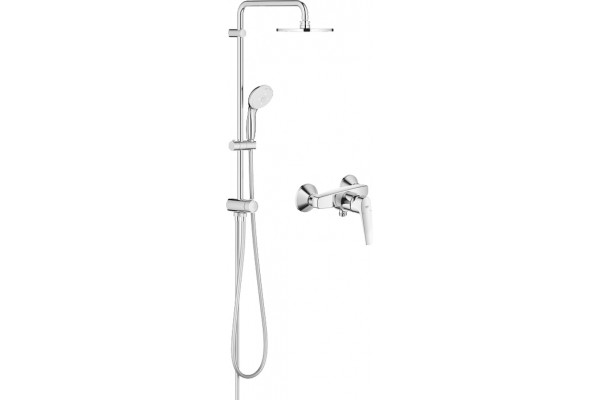 Душевая стойка Grohe BauFlow 27389002 + Смеситель для душа Grohe BauFlow 23632000