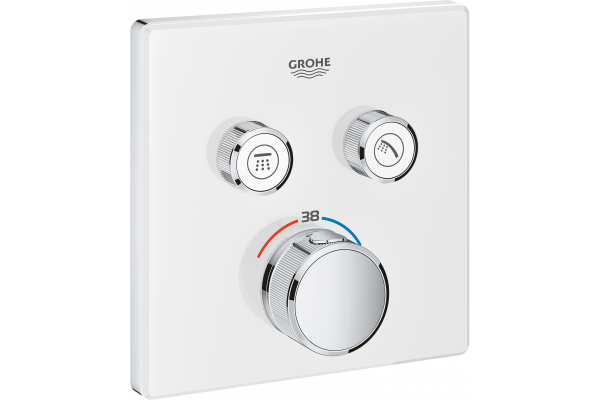 Термостатический смеситель Grohe Grohtherm SmartControl 29156LS0, для душа, moon white