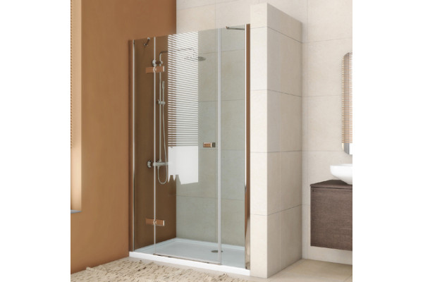 Душевая дверь в нишу GuteWetter Trend Door GK-863P левая 193 см стекло бесцветное Two, профиль хром
