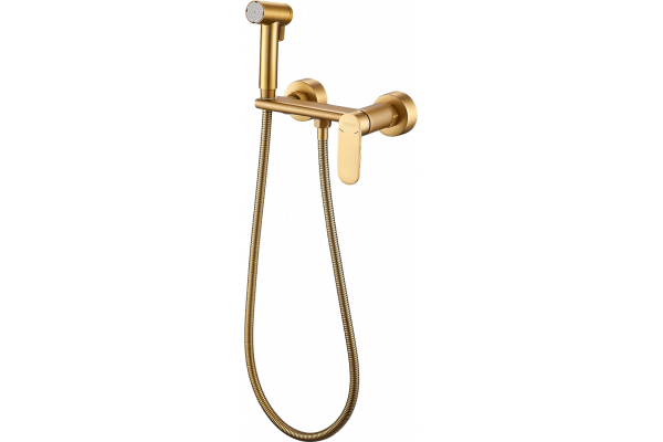 Гигиенический душ Haiba HB5516-5, со смесителем, матовое золото