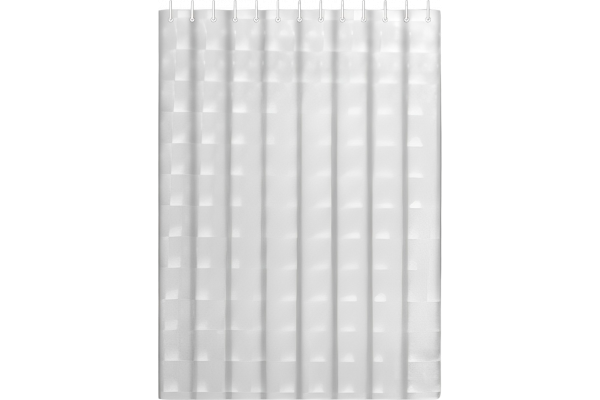 Штора для ванной Haiba HB75101-1 белая, 3D