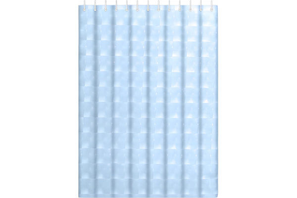 Штора для ванной Haiba HB75101-4 голубая, 3D