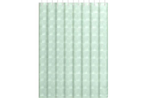 Штора для ванной Haiba HB75101-12 зеленая, 3D